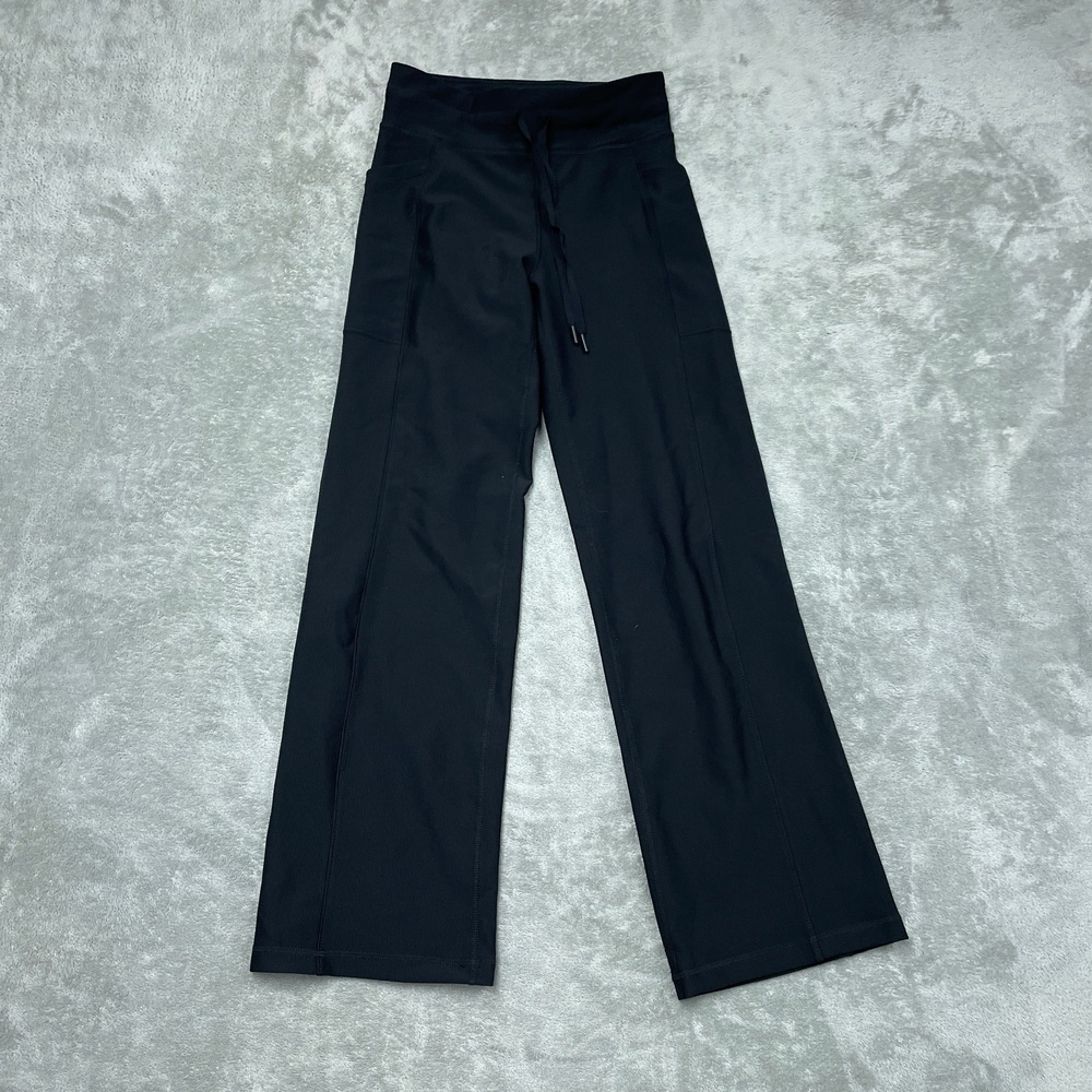 32 Degrees Women's S Wide Leg Pants Black Polyester Spandex d1118